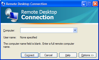 setting up a remote desktop connection